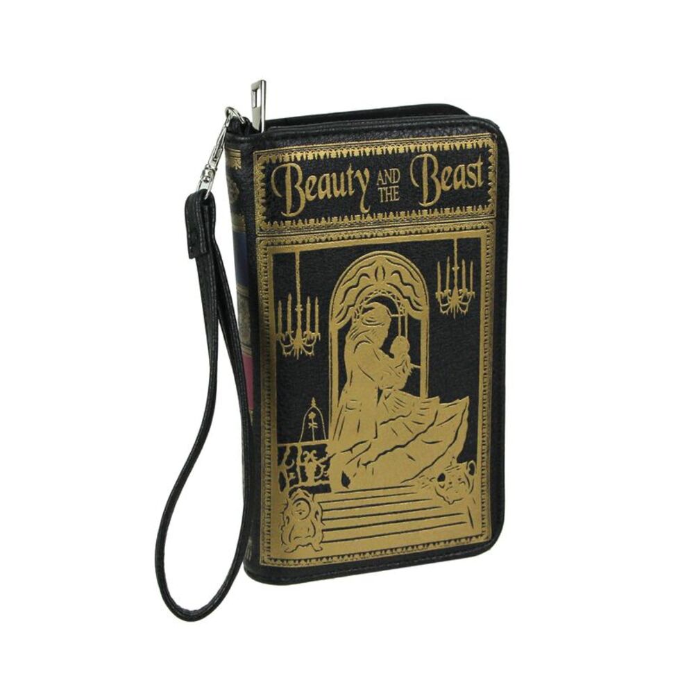 Black and Gold Beauty and the Beast Checkbook Style Fashion Wallet